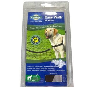 PetSafe Dog Easy Walk Harness Large Black No-Pull Martingale Loop Adjustable